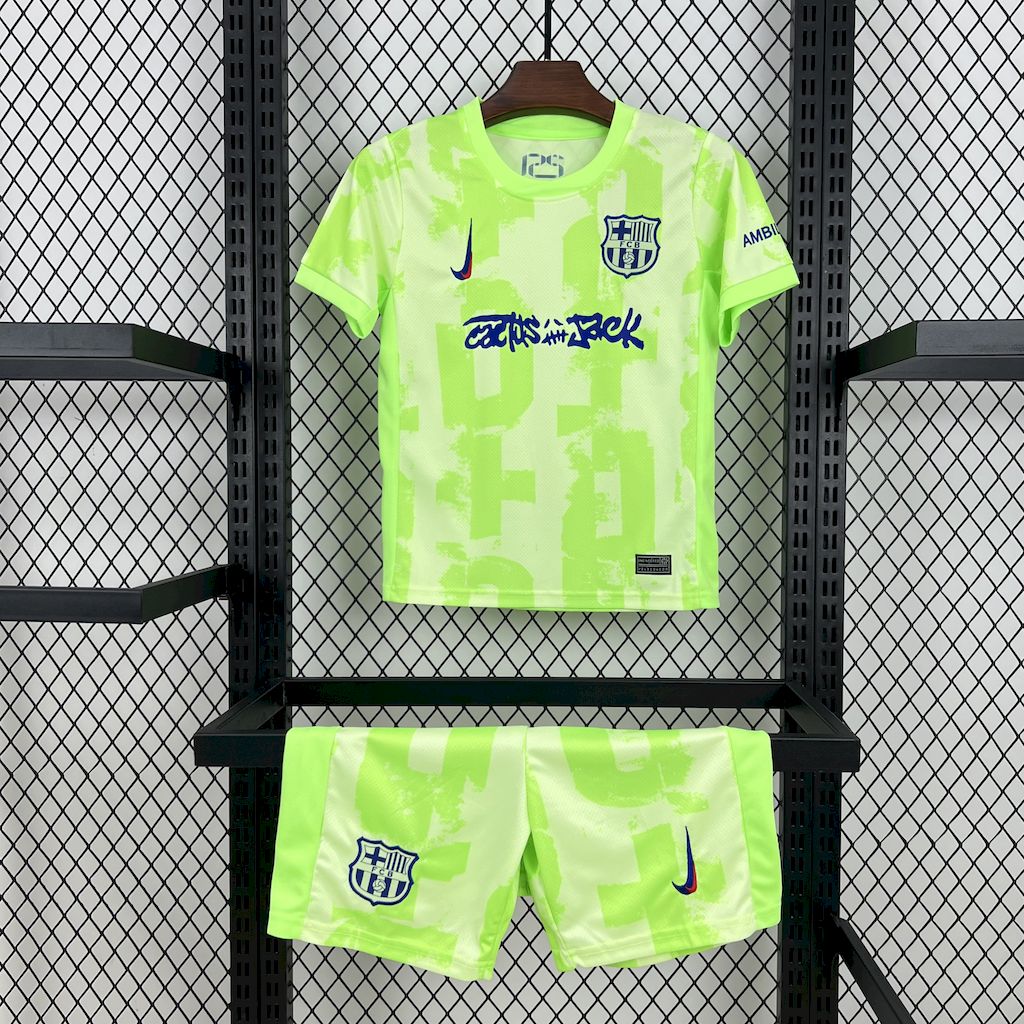 2025052415585486.jpg Kids Barcelona 2024/25 Third Travis Scott Edition Kit - Image 1