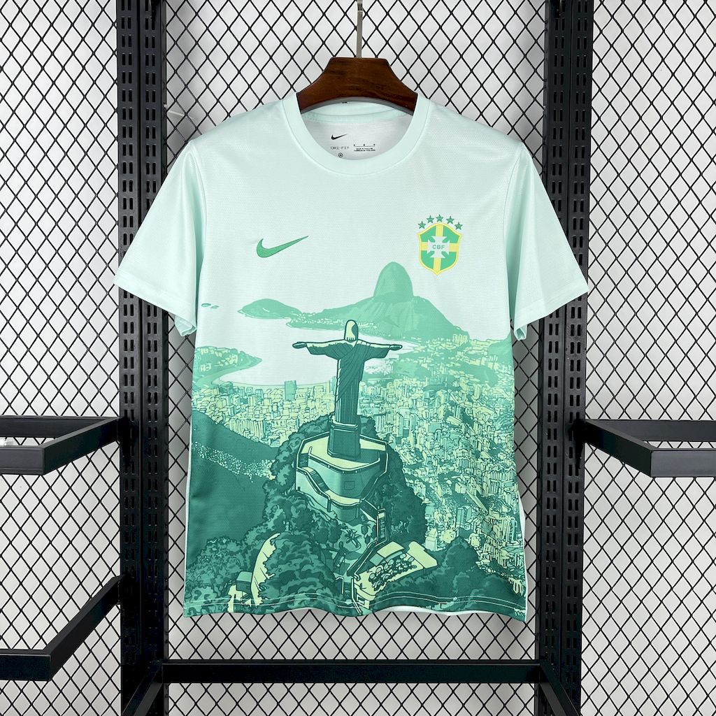 2025053008594874.jpg Mens Brazil 2025/26 Green and white Jersey - Image 3