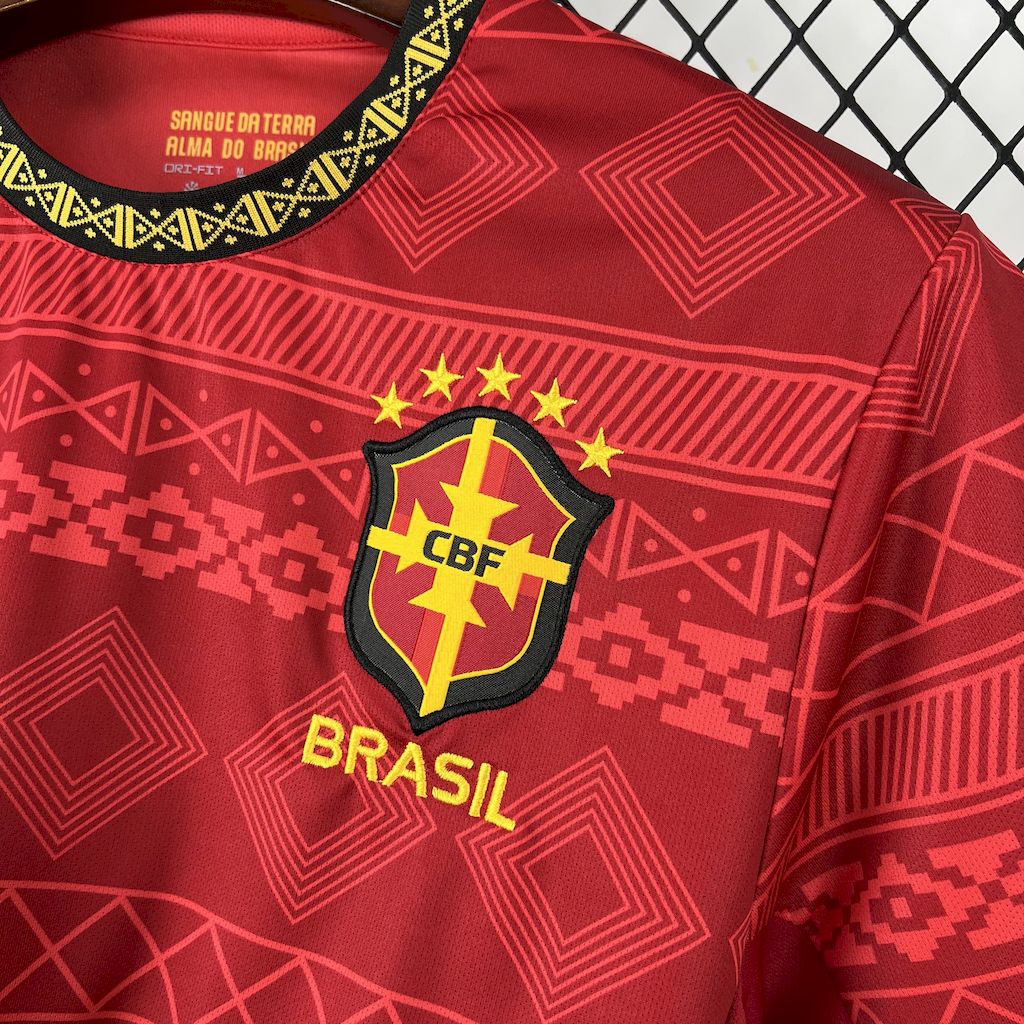 2025053009104228.jpg Mens Brazil 2025/26 Jordan Red Special Edition Jersey - Image 6
