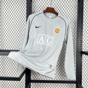 Retro Manchester United 2007/08  Grey Goalkeepe Long Sleeve Jersey