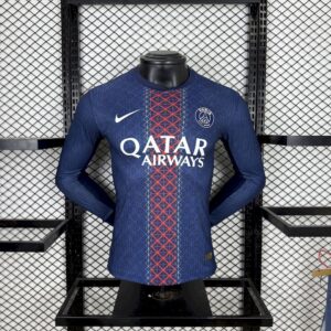 Mens Paris Saint-Germain 2025/26 Home Long Sleeve Authentic Jersey