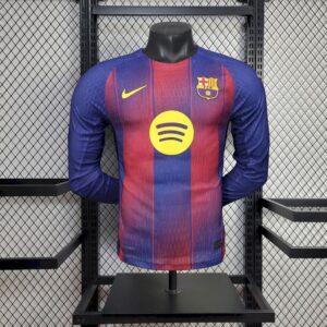 Mens Barcelona 2025/26 Home Long Sleeve Authentic Jersey