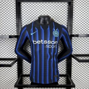 Mens Inter Milan 2025/26 Home Long Sleeve Authentic Jersey