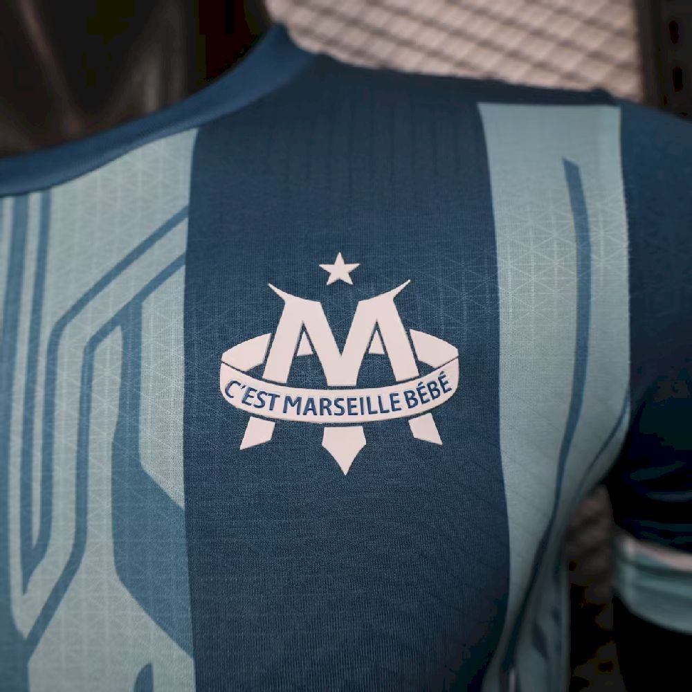 2025081317254680.jpg Mens Olympique Marseille 2025/26 Blue Authentic Jersey - Image 3