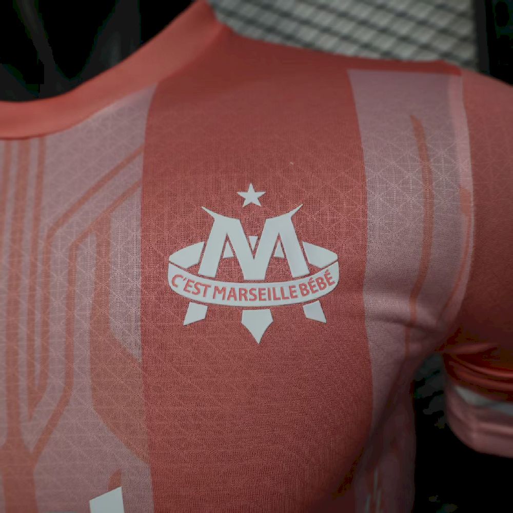 2025081317255674.jpg Mens Olympique Marseille 2025/26 Pink Authentic Jersey - Image 5