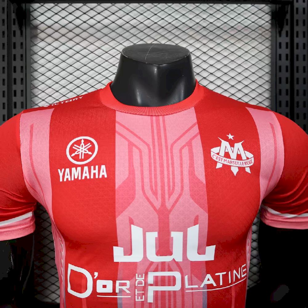 2025081317260134.jpg Mens Olympique Marseille 2025/26 Red Authentic Jersey - Image 5