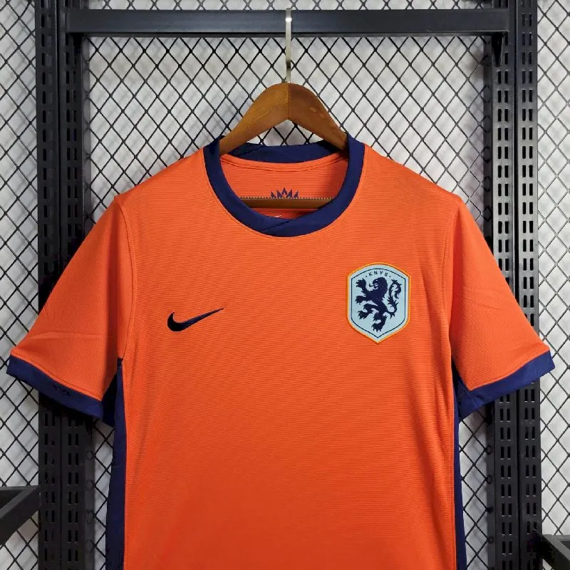 42fb65713a8a47fb1c4e63581a59a179.webp Mens Netherlands 2024/25 Euro Home Jersey - Image 4