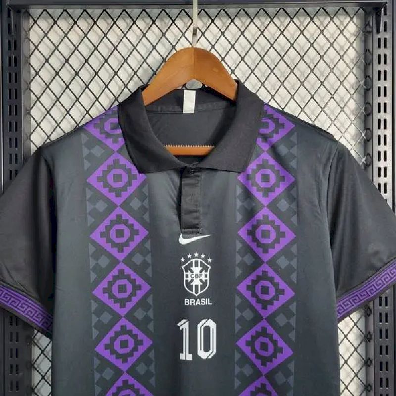 Brazil-2023-24-Black-POLO-53634.jpg Mens Brazil 2023/24 Black Polo - Image 3