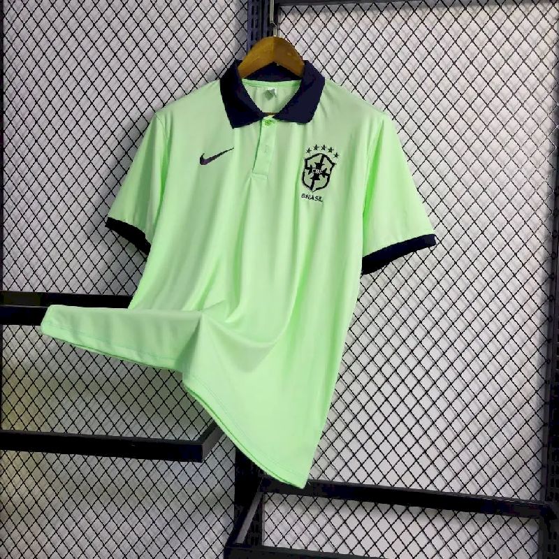 Brazil-202324-Light-Green-POLO-Jersey-52350.jpg Mens Brazil 2023/24 Light Green Polo Jersey - Image 6