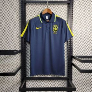 Mens Brazil 2023/24 Royal Polo Jersey
