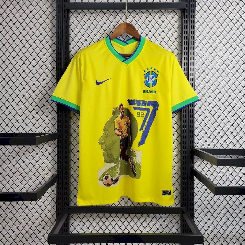 Brazil-PELE-Commemorative-jersey-51422.jpg Mens Brazil 2022/23 Commemorative Jersey - Image 1