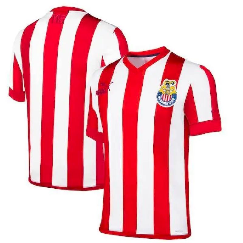 Chivas-Puma-Youth-115th-Anniversary-Replica-Jersey-RedWhite-45696.jpg Mens Chivas Puma Youth 115th Anniversary Replica Jersey - Red/white - Image 1