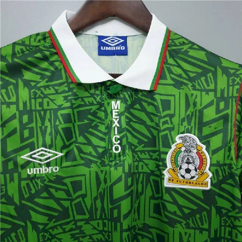 Mexico-1994-World-Cup-Home-Retro-Jersey-46548.jpg Retro Mexico 1994 World Cup Home Jersey - Image 3