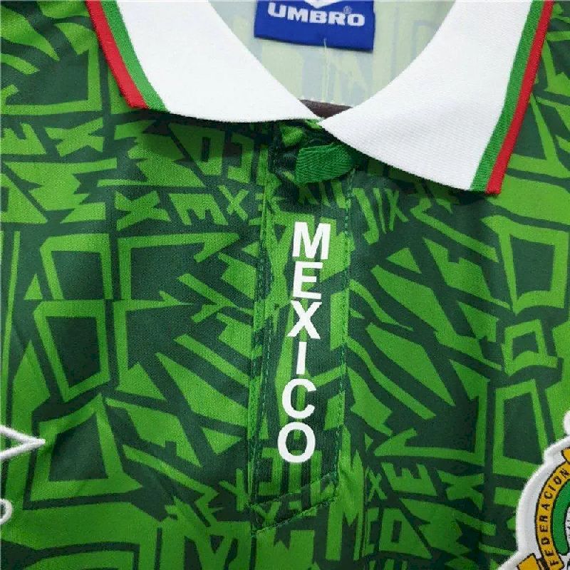 Mexico-1994-World-Cup-Home-Retro-Jersey.jpg Retro Mexico 1994 World Cup Home Jersey - Image 4