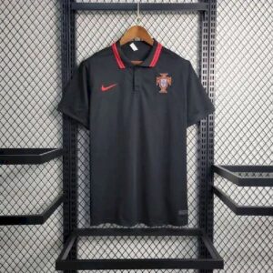 Mens Portugal 2023/24 Black Polo