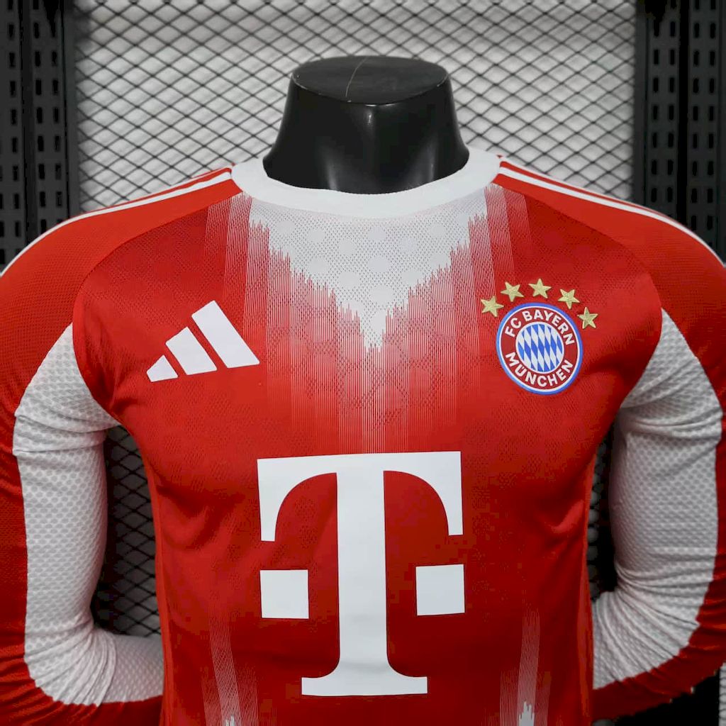 Player-Bayern-Munich-home-Long-Sleeve-20252026-New-Season-Football-Jersey-Sports-Shirt-10.jpg Mens Bayern Munich 2025/26 Home Long Sleeve Authentic Jersey - Image 10