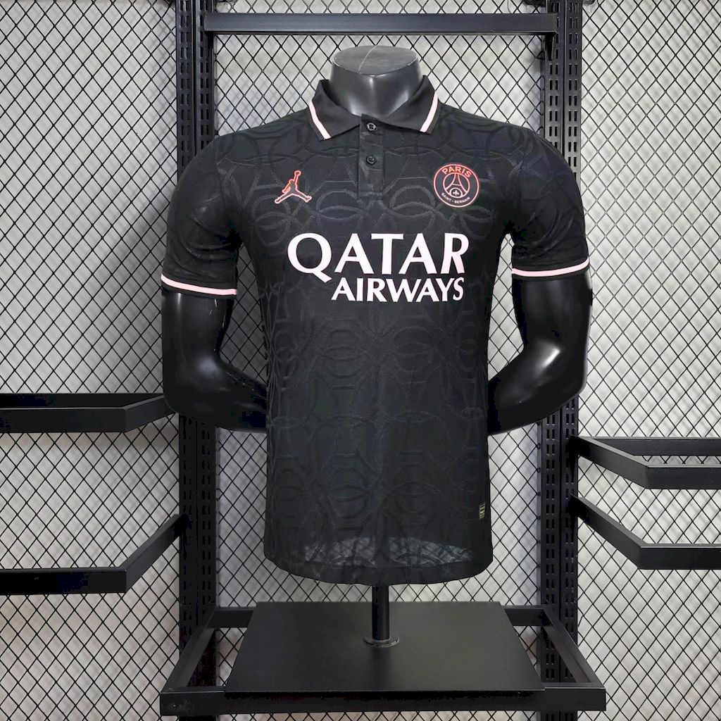Mens Paris Saint-Germain 2025/26 Black Polo Authentic Jersey