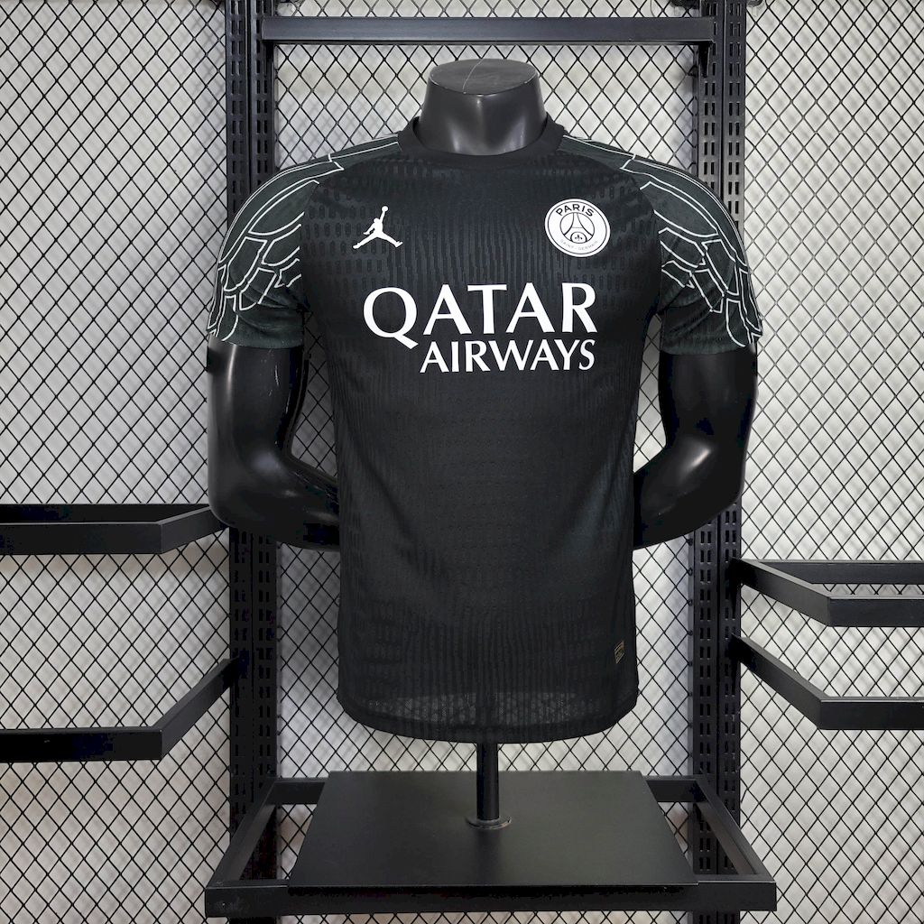 Player-PSG-goalkeeper-20252026-new-season-Football-Jersey-Sports-shirt.jpg Mens Paris Saint-Germain 2024/25 Fourth Black Authentic Jersey - Image 1