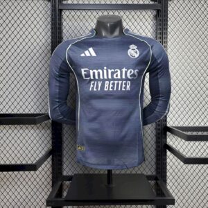 Mens Real Madrid 2025/26 Away Long Sleeve Authentic Jersey