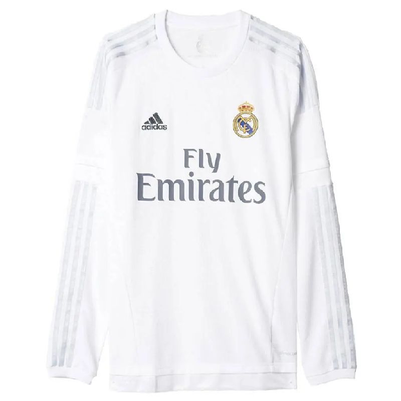 Real-Madrid-201516-Home-LS-Retro-Jersey-41481.jpg Retro Real Madrid 2015/16 Home Long Sleeve Jersey - Image 2