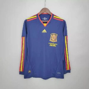 Retro Spain 2010 World Cup Away Long Sleeve Jersey