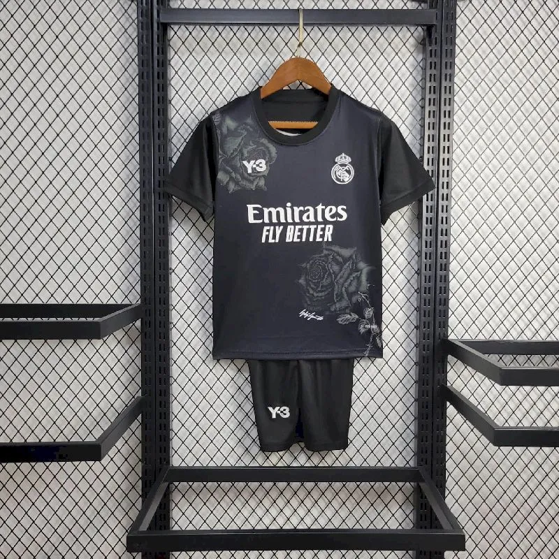 Kids Real Madrid 2024/25 Y-3 Rose Special Edition Kit