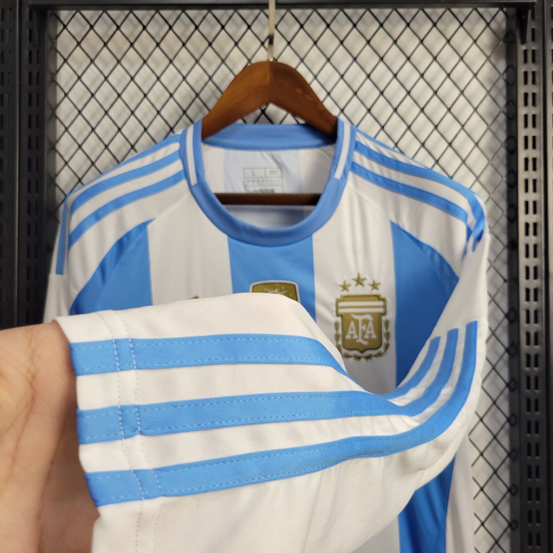 ba4ce6795cc456c095656f8280f12889.jpg Mens Argentina 2024/25 Home Long Sleeve Jersey - Image 7