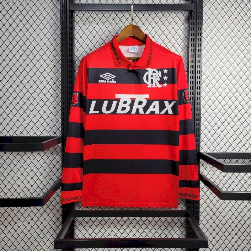 d02a472cbc46f8fb7c96b06ca0e3edbf.webp Retro Flamengo 1994/95 Home Long Sleeve Jersey - Image 1