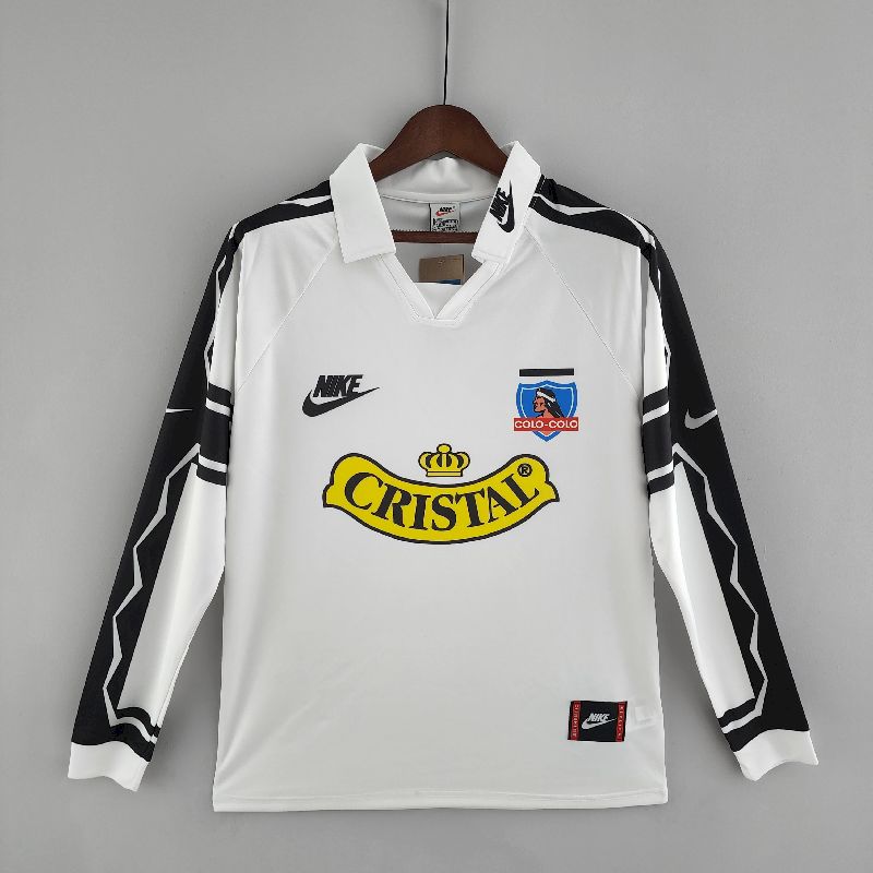 eaa7556024989fed85b3bd01abb6bff7.jpg Retro Colo Colo 1995 Home Long Sleeve Jersey - Image 1