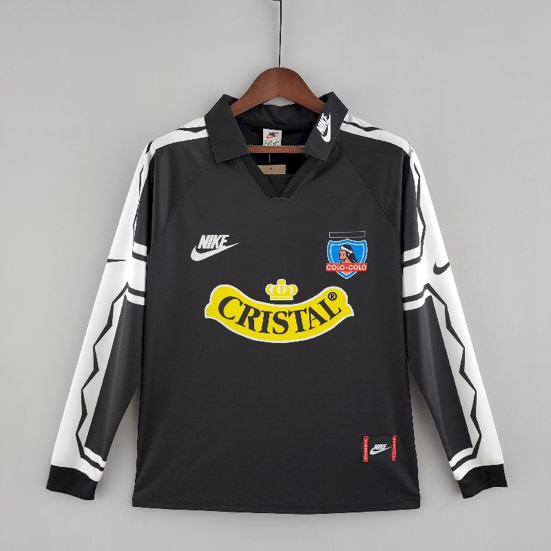 f91c556396cf53b192333daf2406833b.jpg Retro Colo Colo 1995 Away Long Sleeve Jersey - Image 1