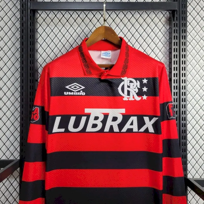 fcc42a7e39aaab6037bc95b734151950.webp Retro Flamengo 1994/95 Home Long Sleeve Jersey - Image 3