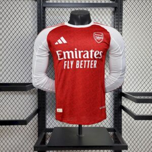 Mens Arsenal 2025/26 Home Long Sleeve Authentic Jersey
