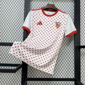 Mens Sevilla FC 2025/26 White Prematch T-shirt Jersey