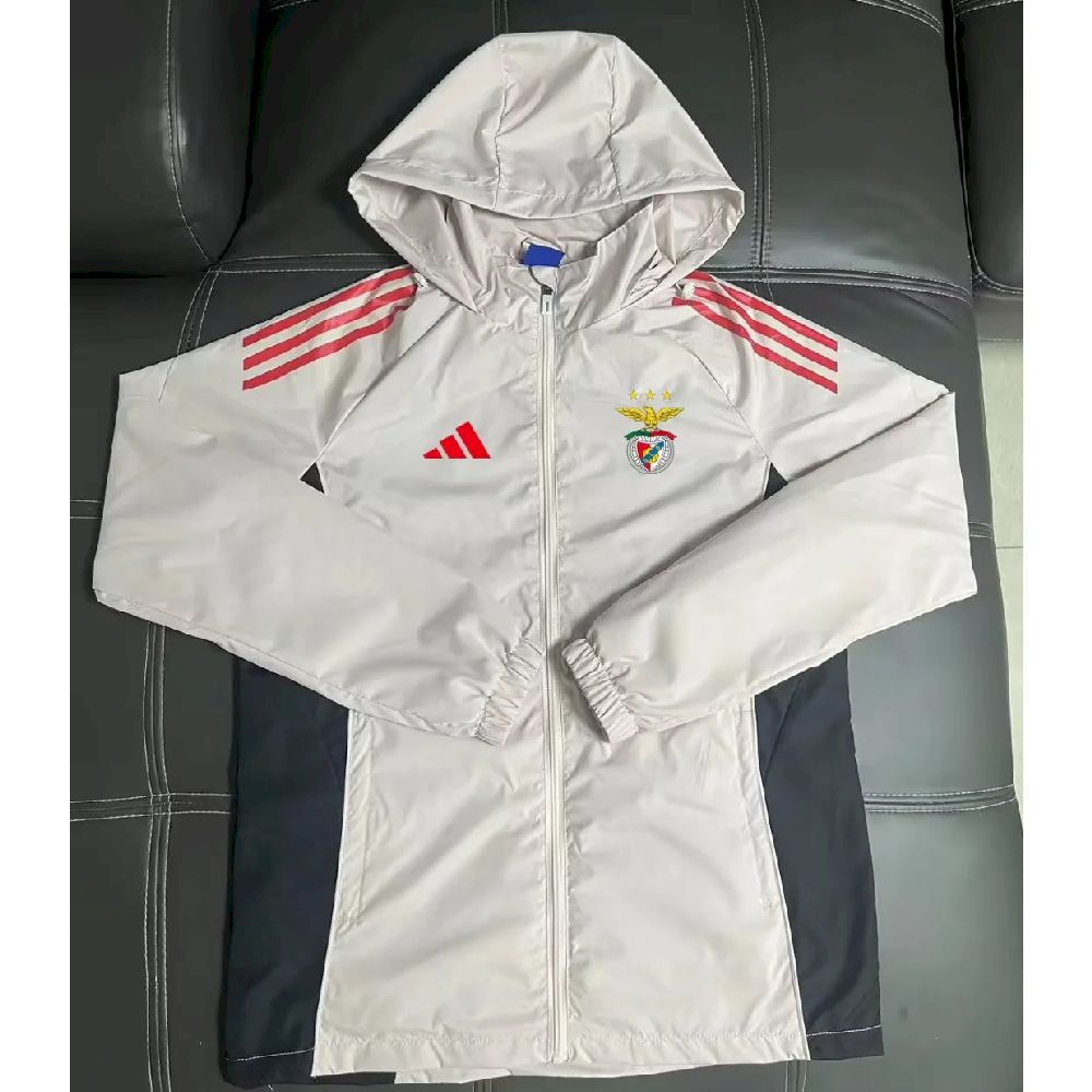 Unisex Benfica 2025 White Windbreaker
